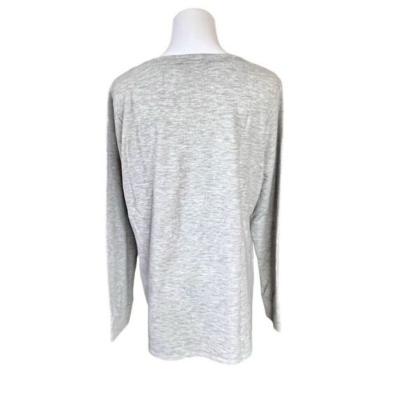 Terra & Sky Floral Graphic Gray Tunic Sweatshirt Minimalist Demure sz 0X (14W) - Picture 3 of 9